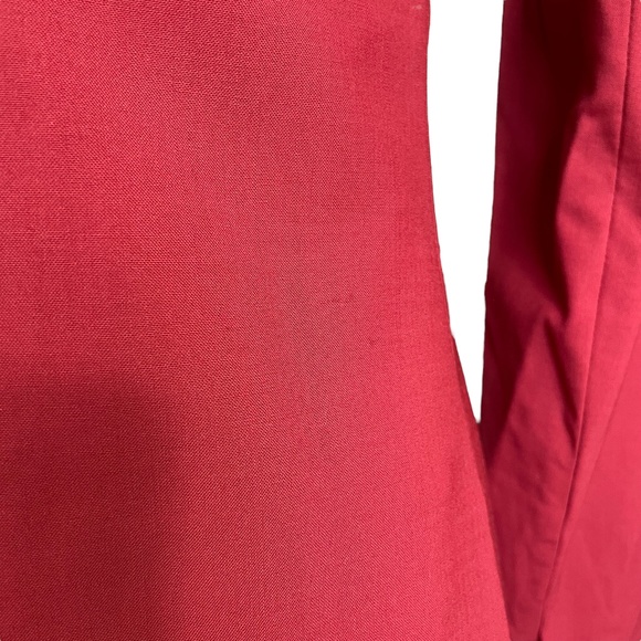 Theory Wool Blazer 4 Gabrielle Tailor Jacket Burgundy Red Single Button Plunging - Picture 12 of 16